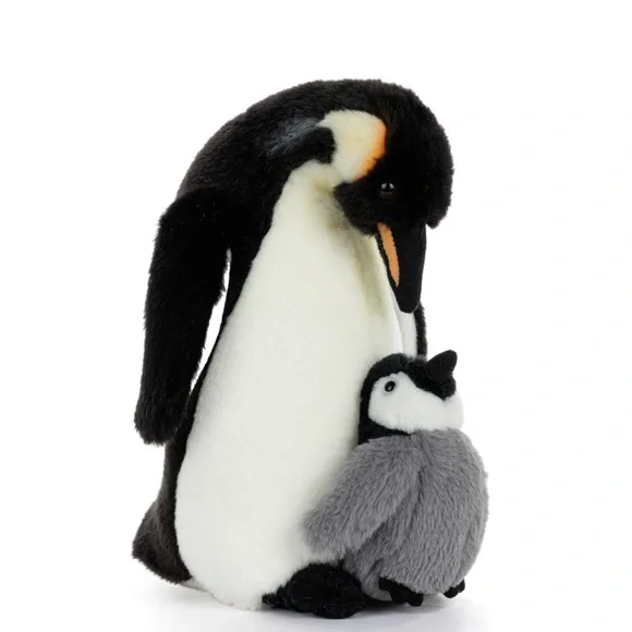 DEMDACO 9” Cuddly, Soft Plush Toy Stuffed Animal Mother & Baby Penguin NWT - Picture 9 of 9